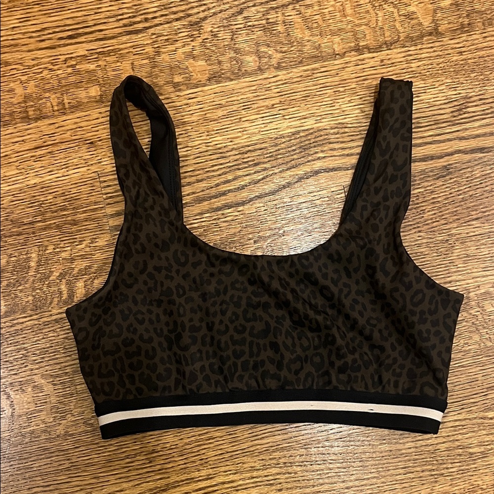 Strut This Leopard Print Women's Sports Bra